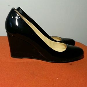 J Crew Black pump wedges